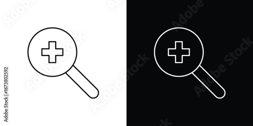 Zoom in icon Clip Art design. Line icons
