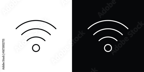 Wifi icon Clip Art design. Line icons