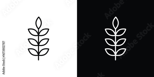 Wheat icon Clip Art design. Line icons