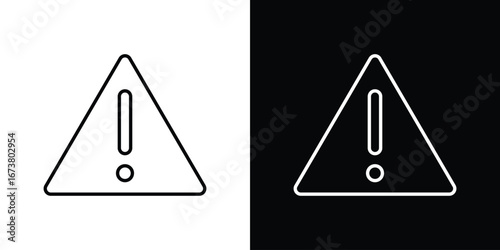 Warning icon Clip Art design. Line icons