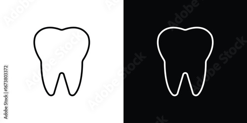 Tooth icon Clip Art design. Line icons