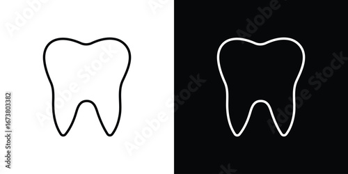 Tooth icon Clip Art design. Line icons
