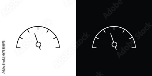 Speedometer icon Clip Art design. Line icons