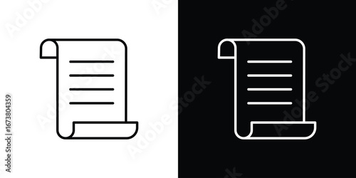 Scroll icon Clip Art design. Line icons