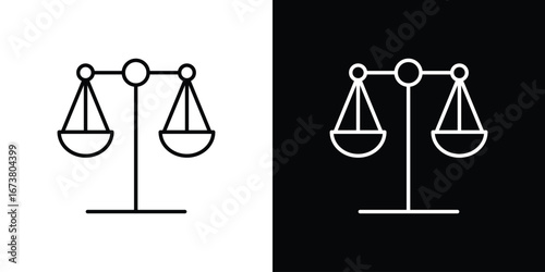 Scale icon Clip Art design. Line icons