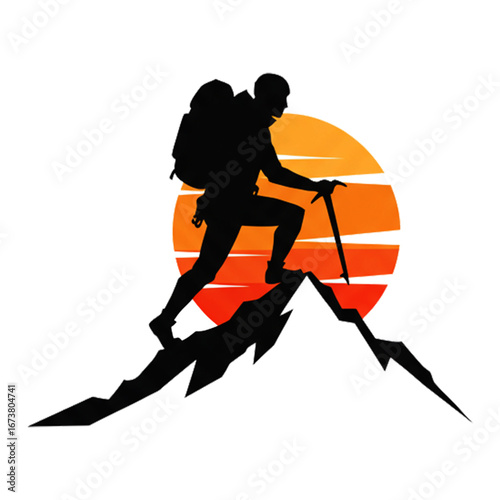This vector highlights the perseverance and determination of those who climb higher.