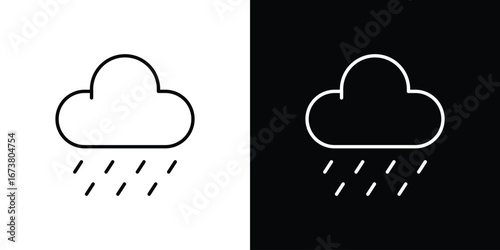 Rain icon Clip Art design. Line icons