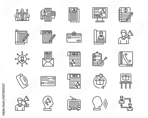 Marketing Line Vector Icons