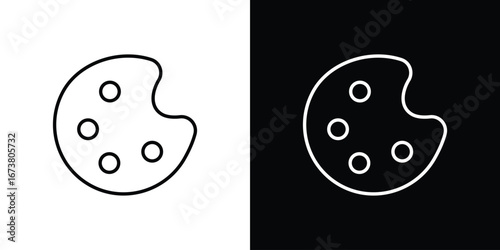 Palette icon Clip Art design. Line icons