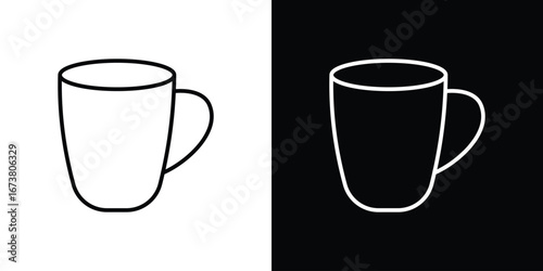 Mug icon Clip Art design. Line icons