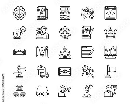 Startup Line Vector Icons