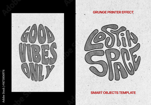 Print Text & Logo Effect Mockup