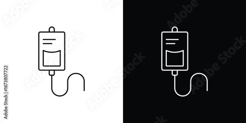 IV bag icon Clip Art design. Line icons