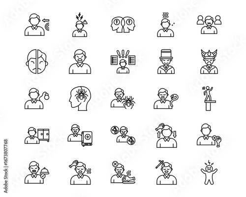 Disorder Line Vector Icons