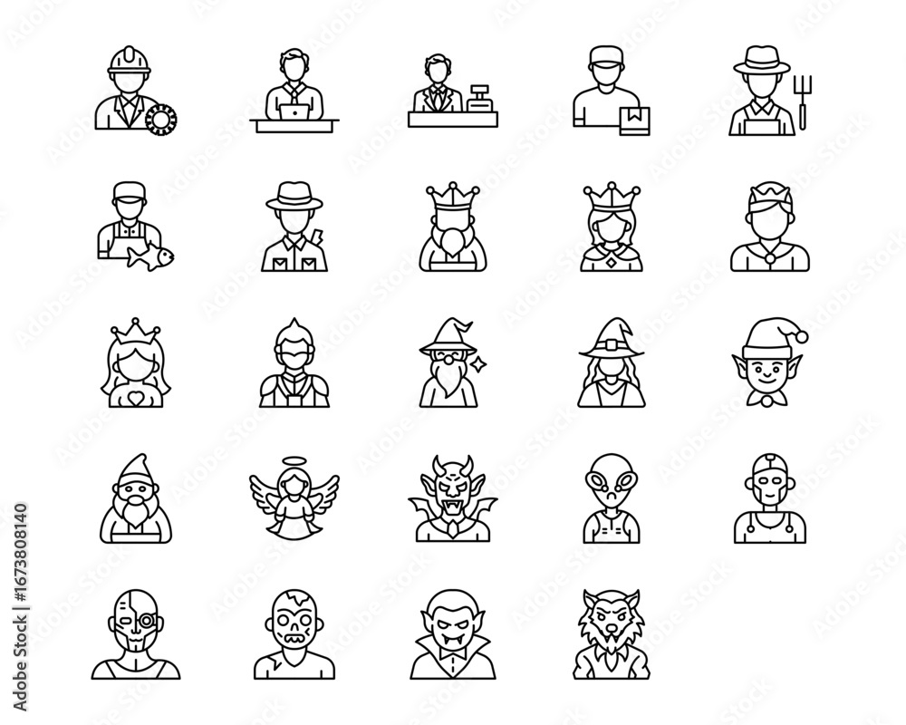 Fototapeta premium Humans Vector Icons