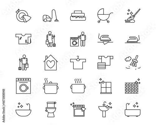 Cleaning and Dusting Vector Icons