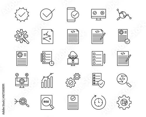 Quality Assurance Vector Icons