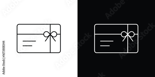 Gift card icon Clip Art design. Line icons