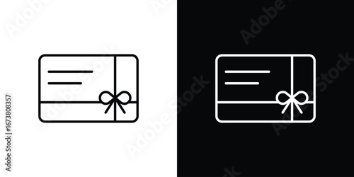 Gift card icon Clip Art design. Line icons