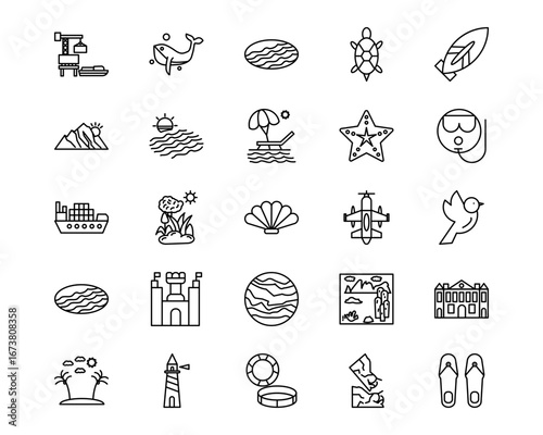 Coastline Vector Icons