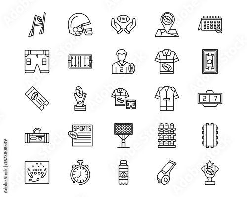 Rugby Vector Icons