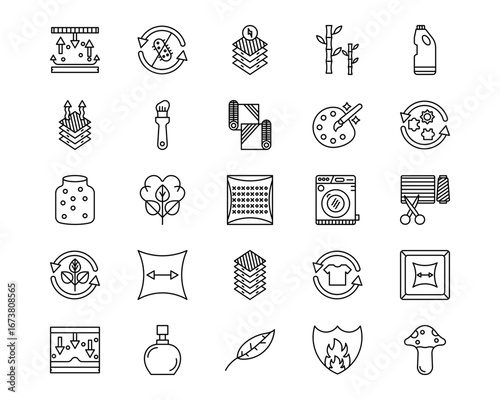 Fabric Features Vector Icons