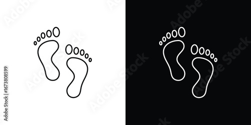 Foot icon Clip Art design. Line icons