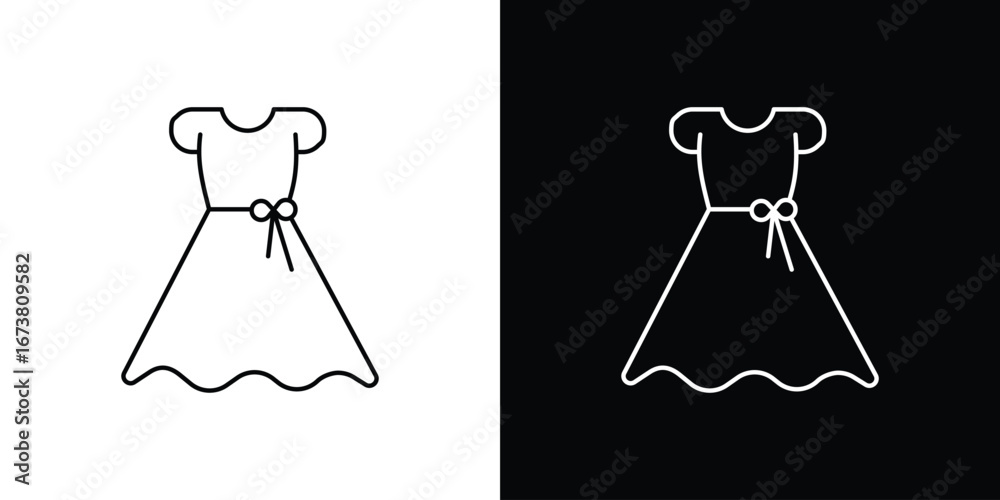 Obraz premium Dress icon Clip Art design. Line icons