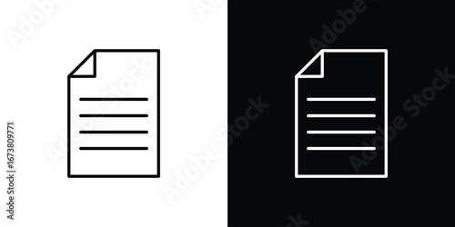 Document icon Clip Art design. Line icons