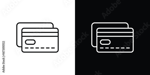 Credit card icon Clip Art design. Line icons