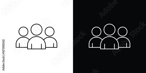 Community icon Clip Art design. Line icons