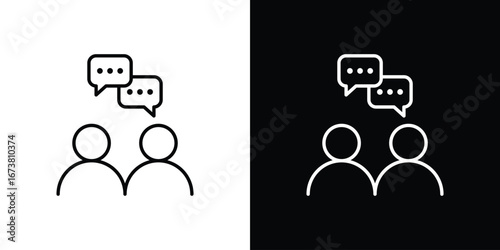 Communication icon Clip Art design. Line icons