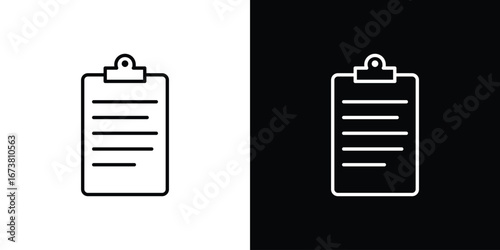 Clipboard icon Clip Art design. Line icons