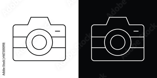Camera icon Clip Art design. Line icons