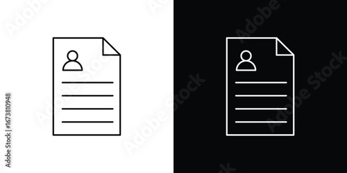 CV icon Clip Art design. Line icons