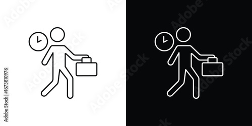 Busy icon Clip Art design. Line icons