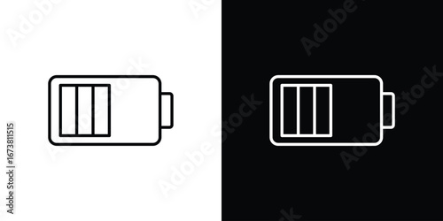Battery icon Clip Art design. Line icons