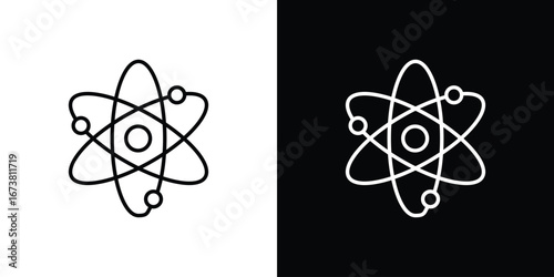 Atom icon Clip Art design. Line icons