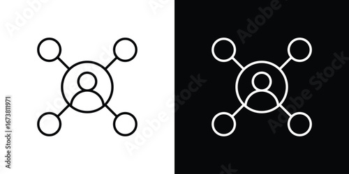 Affiliate marketing icon Clip Art design. Line icons