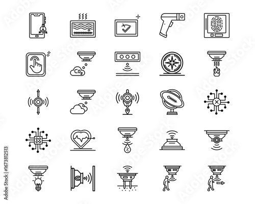 Sensors Line Vector Icons