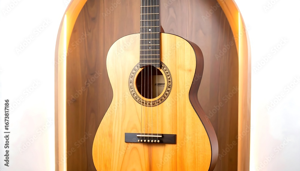 Fototapeta premium Acoustic guitar display