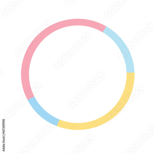 A colorful striped hula hoop for play