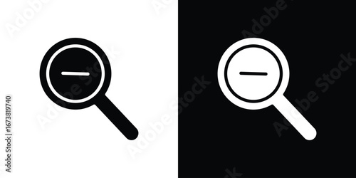 Zoom out icon graphic doodle designs collection