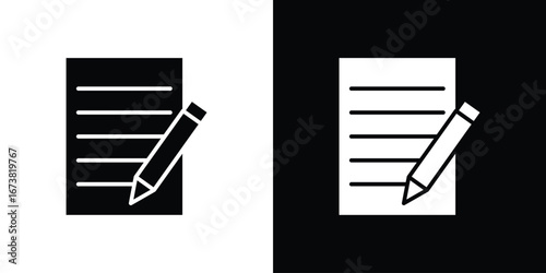 Writing icon graphic doodle designs collection