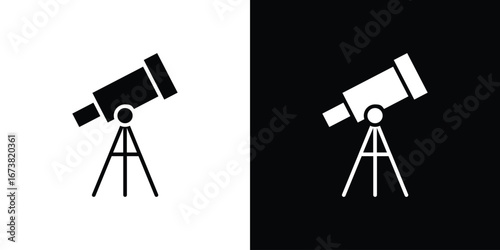 Telescope icon graphic doodle designs collection