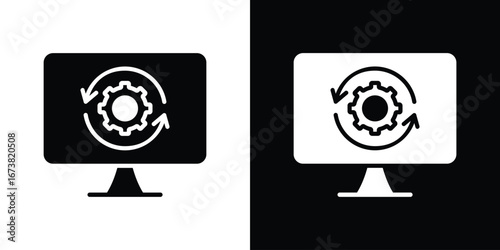 System update icon graphic doodle designs collection