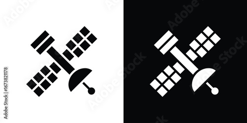 Satellite icon graphic doodle designs collection