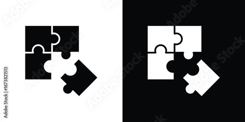 Puzzle piece icon graphic doodle designs collection