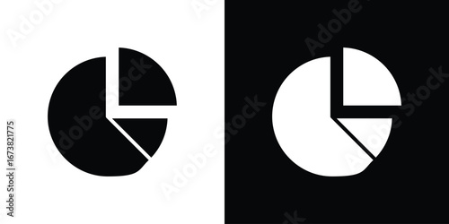 Pie chart icon graphic doodle designs collection