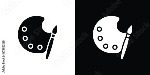 Palette icon graphic doodle designs collection